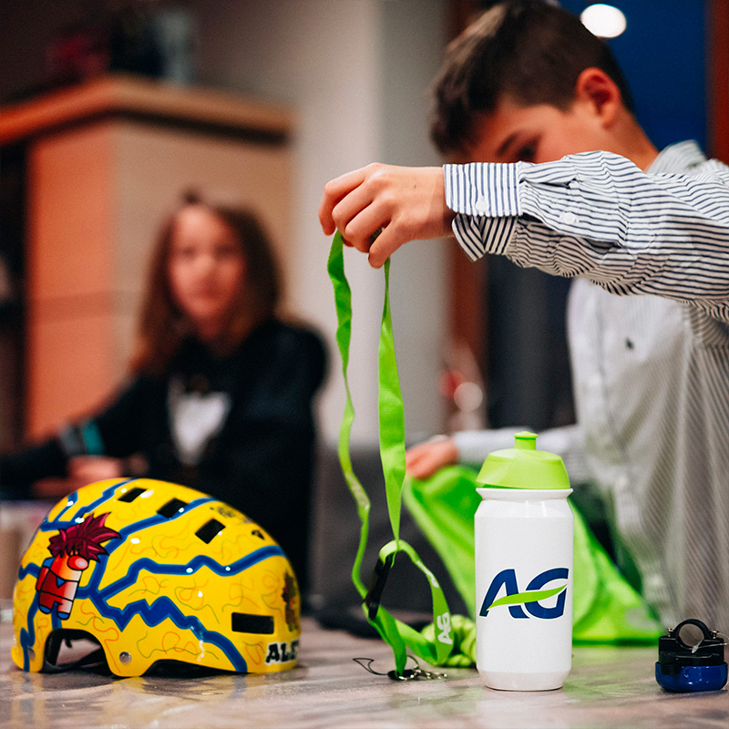 GET IN set up a competition for AG in which children were asked to create helmet design