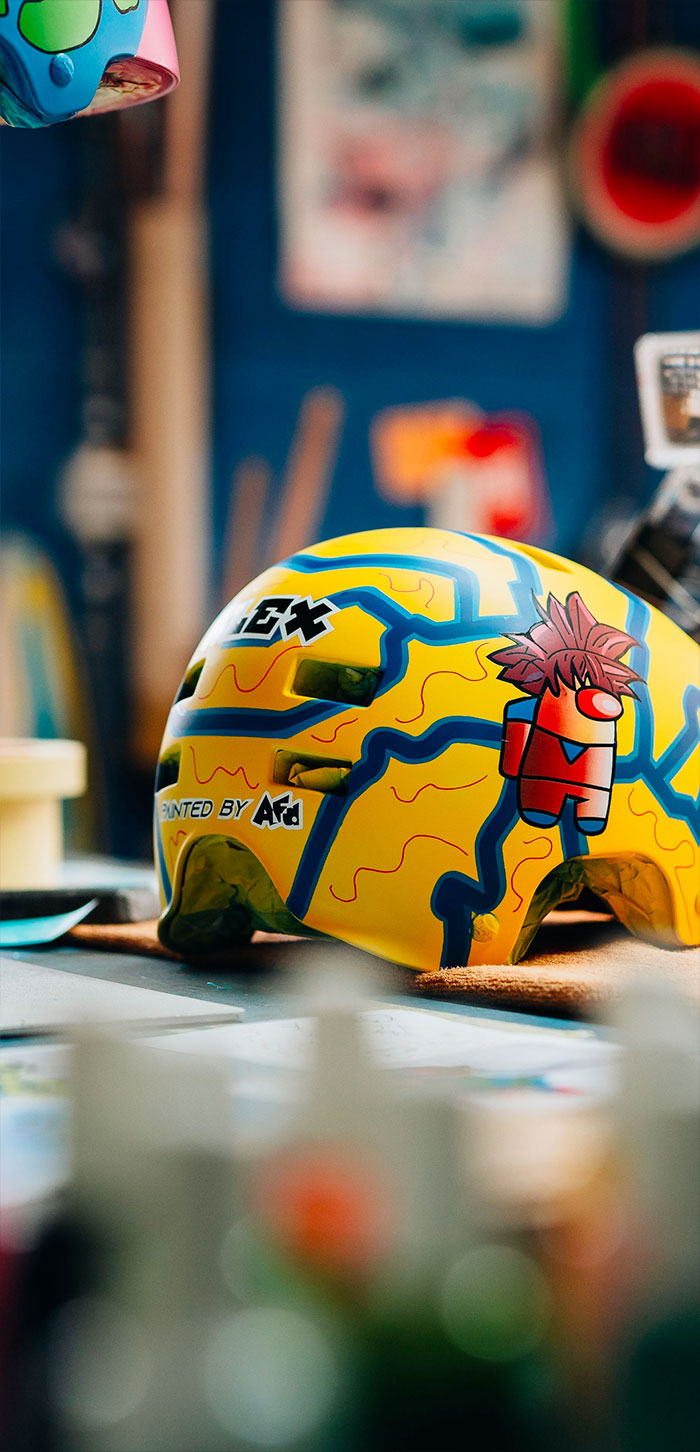 GET IN set up a competition for AG in which children were asked to create helmet design